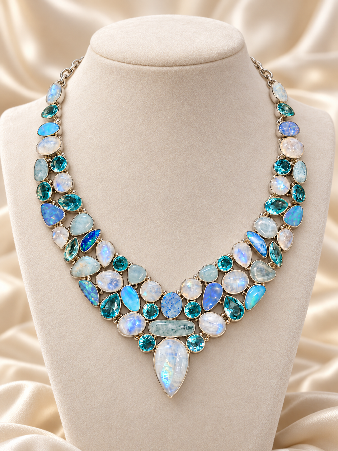 Blue Mosaic Necklace