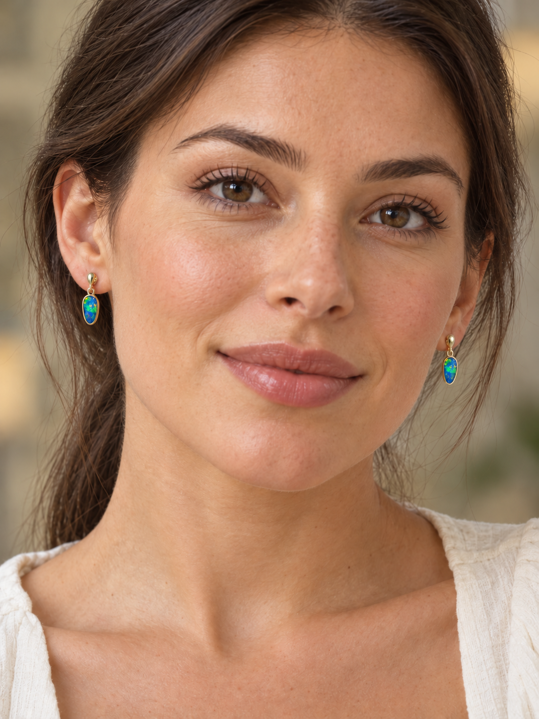 Opal Butterfly Earrings