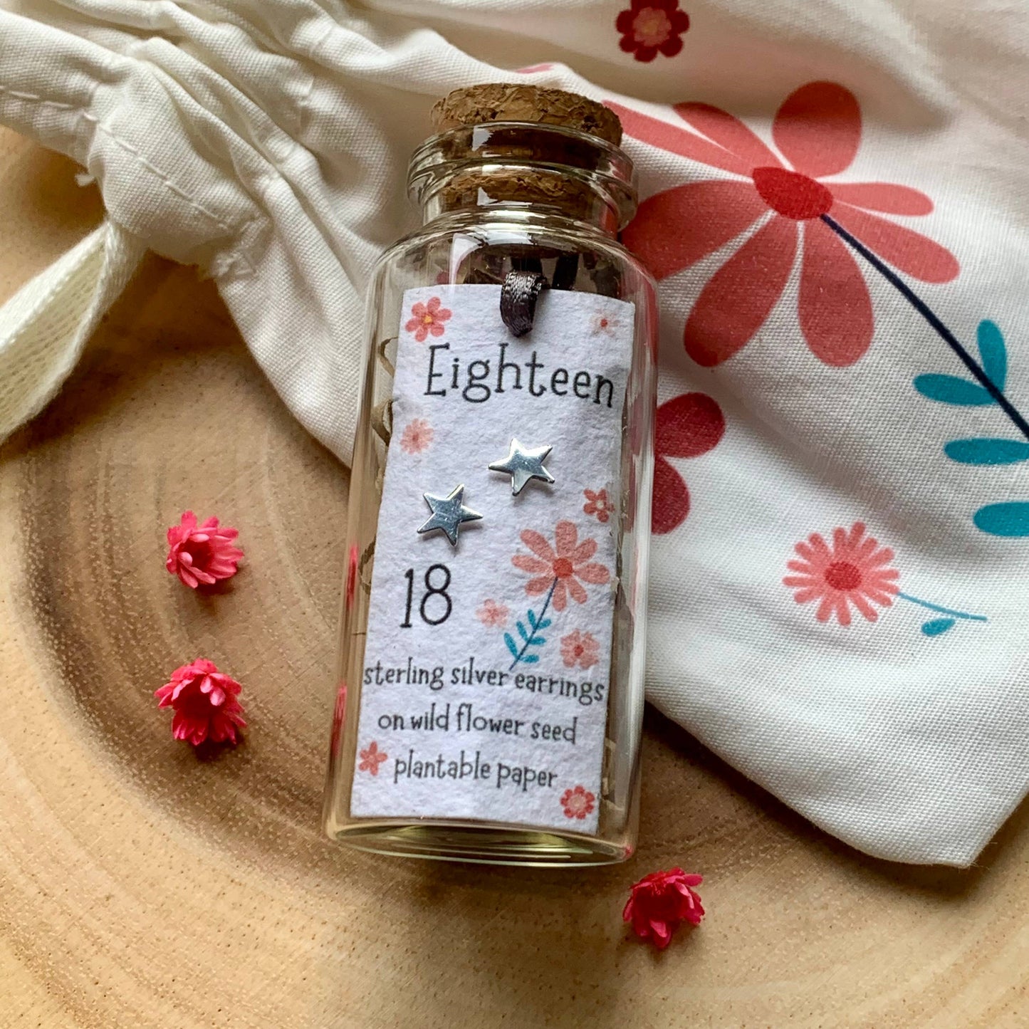 Age 18 Sterling Silver Bottled Earrings